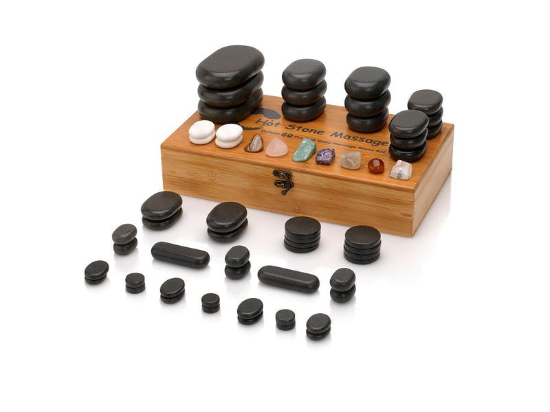 Pierres de massage en basalte 60 pièces