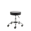 ZenGrowth Tabouret noir avec structure chromée sans anneau de pied