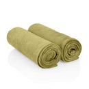 Lot de 2 serviettes ZenGrowth Serenza en microfibre 45x90 cm  Vert olive clair