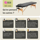 ZENGROWTH Table de massage pliante Economy Flat Noir