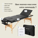 ZENGROWTH Table de massage pliante Economy Liftback Noir