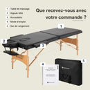 ZENGROWTH Table de massage pliante Economy Flat Noir