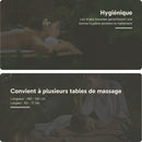 Housse de table et de têtière en polaire douce Blanc avec élastique