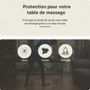 Housse de table et de têtière en polaire douce Blanc avec élastique