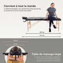 ZENGROWTH Table de massage pliante Economy Liftback Noir
