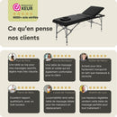 ZENGROWTH Table de massage pliante Athlete Noir 63.5cm