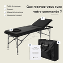 ZENGROWTH Table de massage pliante Athlete Noir 63.5cm