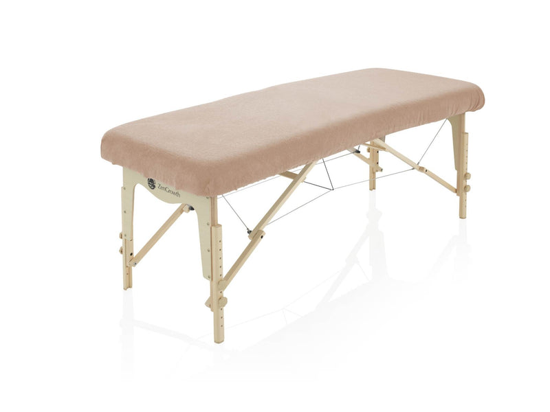 Housse table de massage sans trou visage marron clair XL