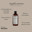 ZenGrowth Huile de pépins de raisin 100% naturelle 150ml