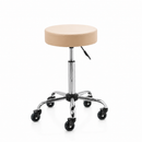 ZenGrowth Tabouret Beige avec structure chromée