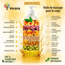 Verana Huile de massage universelle 100% naturelle  1L