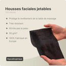 Housses faciales jetables noires pour table de massage – 100 pièces