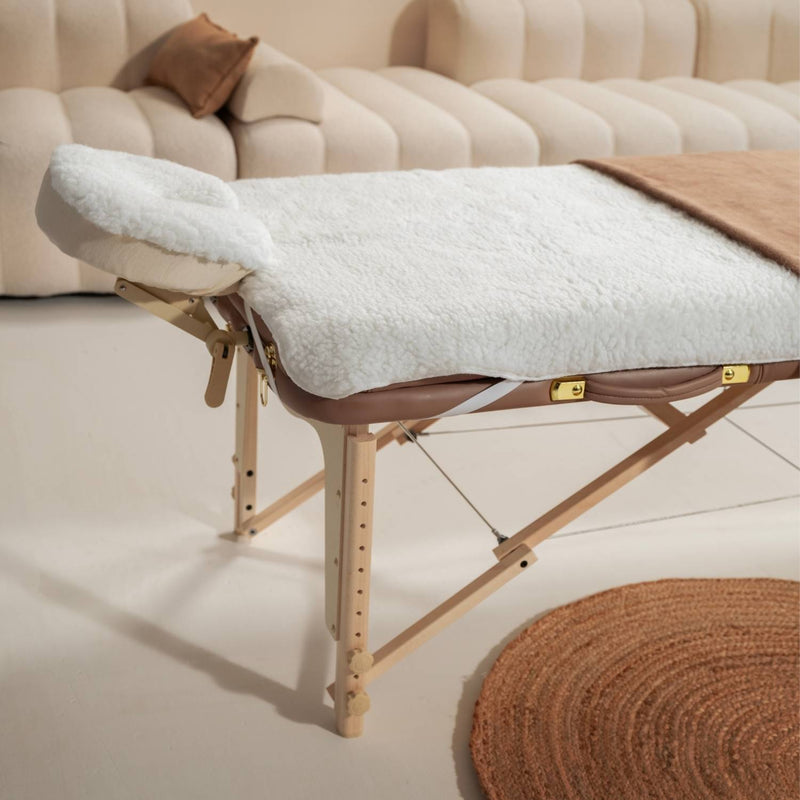 Housse molleton duveteux avec élastique blanc avec housse pour têtière