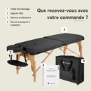 ZENGROWTH Table de massage Gavia Noir 71cm