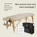 ZENGROWTH Table de massage Gavia Beige 71cm