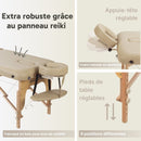 ZENGROWTH Table de massage Gavia Beige 71cm