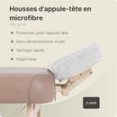 Lot de 2 housses ZenGrowth Serenza pour têtières en microfibre Blanc
