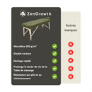 Drap-housse ZenGrowth Serenza  en microfibre avec housse d'appui-tête Vert olive foncé