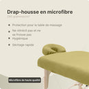 Drap-housse ZenGrowth Serenza  en microfibre avec housse d'appui-tête Vert olive clair