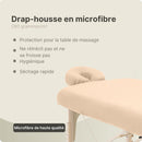 Drap-housse ZenGrowth Serenza  en microfibre avec housse d'appui-tête Sable