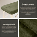 Housse microfibre ZenGrowth Serenza avec découpe visage Vert olive foncé