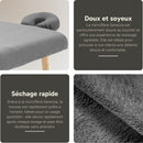 Serviette ZenGrowth Serenza en microfibre 100x220cm Gris