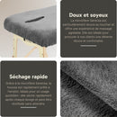 Housse microfibre ZenGrowth Serenza avec découpe visage Gris
