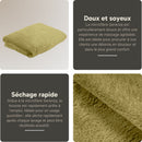 Serviette ZenGrowth Serenza en microfibre 100x220cm Vert olive clair