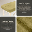Housse microfibre ZenGrowth Serenza avec découpe visage Vert olive clair