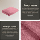 Serviette ZenGrowth Serenza en microfibre 100x220cm Rose poudré