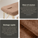Housse microfibre ZenGrowth Serenza avec découpe visage – Marron