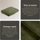 Serviette ZenGrowth Serenza en microfibre 100x220cm Vert olive foncé