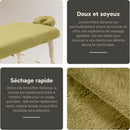 Drap-housse ZenGrowth Serenza  en microfibre avec housse d'appui-tête Vert olive clair