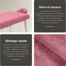 Drap-housse ZenGrowth Serenza  en microfibre avec housse d'appui-tête Rose poudré