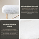 Housse de table et de têtière en polaire douce Blanc