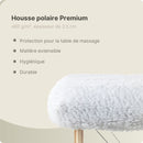 Housse de table et de têtière en polaire douce Blanc