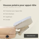 Housse de table et de têtière en polaire douce Blanc avec élastique
