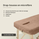 Housse microfibre ZenGrowth Serenza avec découpe visage – Marron