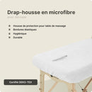 Housse microfibre ZenGrowth Serenza avec découpe visage Blanc