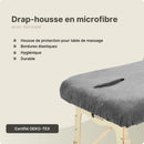 Housse microfibre ZenGrowth Serenza avec découpe visage Gris