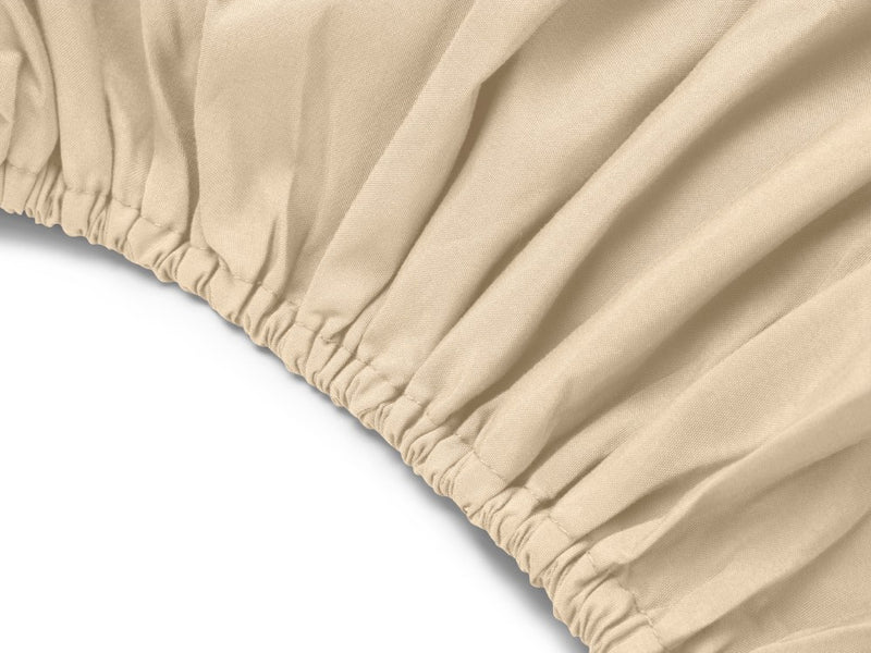 Set de draps en microfibre beige 80cm (incl. housse appui-tête + couverture)
