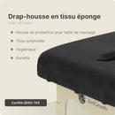ZENGROWTH Housse table de massage avec découpe  Noir