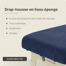 Housse table de massage sans découpe Bleu foncé