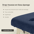 ZENGROWTH Housse table de massage avec découpe Bleu foncé