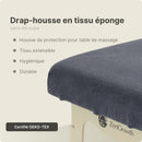 Housse table de massage sans découpe Gris