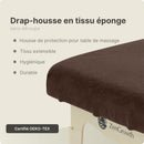 Housse table de massage sans découpe Brun