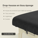 Housse table de massage sans découpe Noir