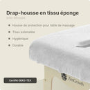 ZENGROWTH Housse table de massage avec découpe Blanc