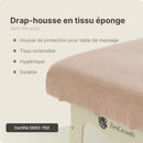 Housse table de massage sans découpe Marron clair