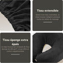 ZENGROWTH Housse pour têtière en tissu éponge Noir